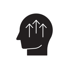 Mind growth icon design, isolated on white background, vector illustration