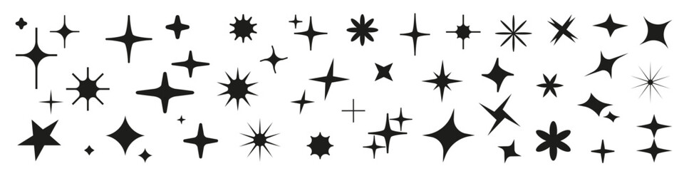 Y2k star collection. Star shapes
