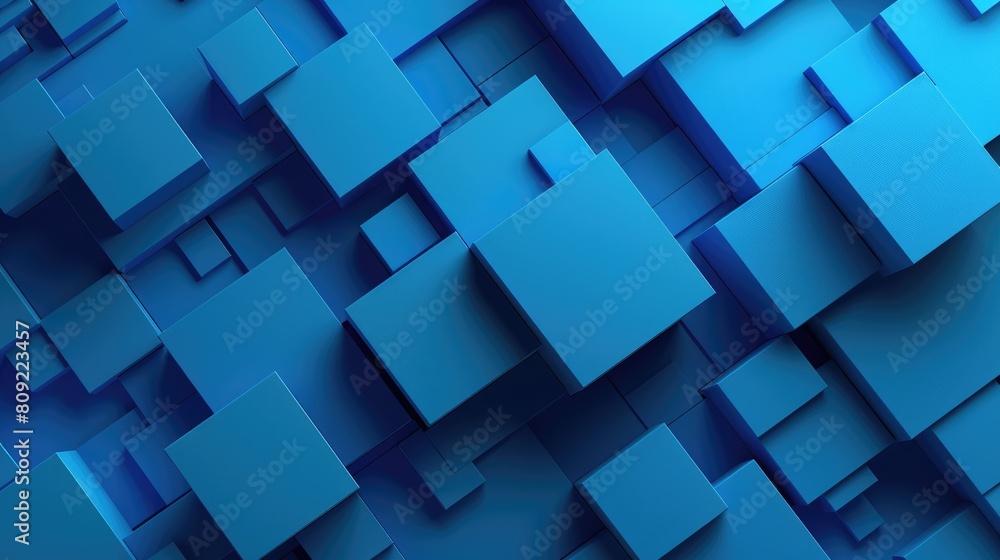 Poster blue abstract background of cubes aig51a.