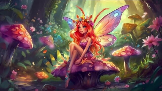 A fairy in the woods
