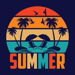 Summer T shirt design vintage
