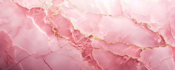 Pink marble texture with gold veins