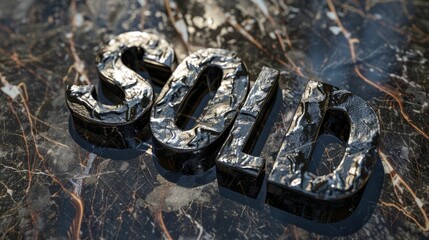 Black Marble Sold concept art poster.