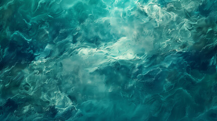 An ethereal abstract sea background with layers of translucent blues and greens, evoking the depth and mystery of the ocean depths, Background, abstract