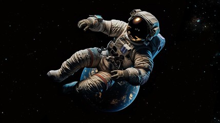 astronaut background concept, national asteroid day