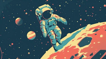 astronaut background concept, national asteroid day