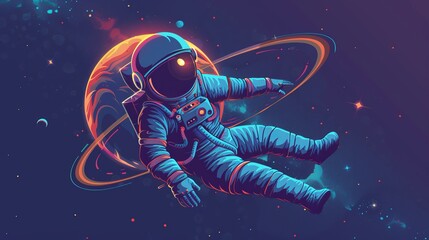 astronaut background concept, national asteroid day