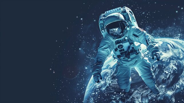 astronaut background concept, national asteroid day - Powered by Adobe