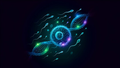 Embryo Conception Ovum Gametes Insemination Ovulation Fertilize Implantation Wallpaper HD Background Generative AI