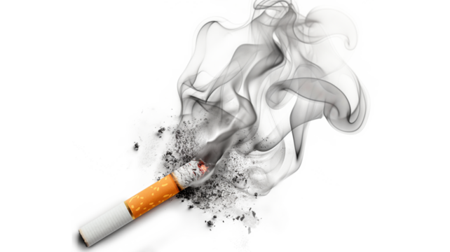 Cigarette Smoke isolated on a transparent background