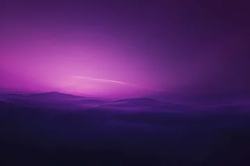 Looking out from a plane window at a vibrant purple sky blending into darkness, A dreamy purple gradient fading into darkness