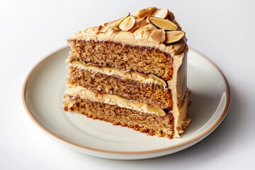 Almond Cake with Fig Filling and Maple Buttercream Tempting Delight