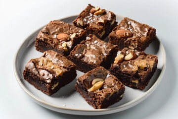 Scrumptious Almond Butter Brownies with Flaky Salt Garnish