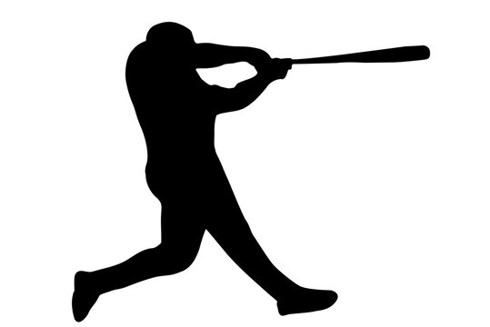 recommend clip art: straight vector image silhouette modern baseball exercises stretching, beauty, body line art. For use as a brochure template or for use in web design.