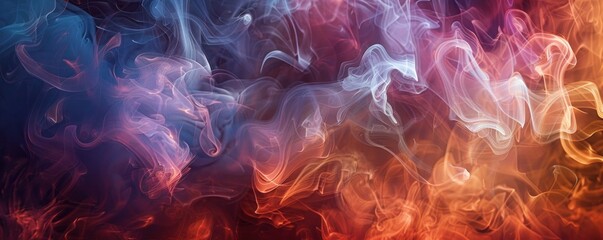 Fototapeta premium Abstract streams of rich colorful multi-colored smoke