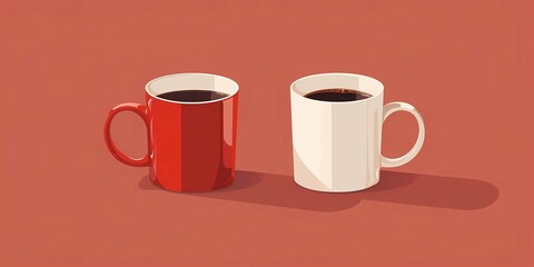 a cup of coffee, a poster background image of a coffee cup, coffee beans