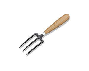 vector design of a hand fork which is usually used as a tool for cleaning, digging or prying things often used in the garden