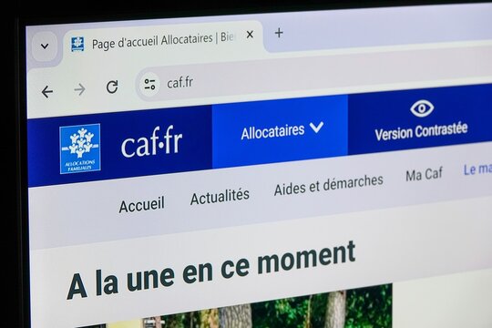 Page site web caf.fr