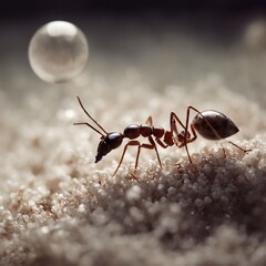 ant on the ground