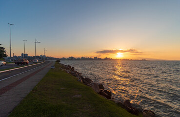 Fototapeta premium pôr-do-sol de Florianopolis Santa Catarina Brasil Florianópolis