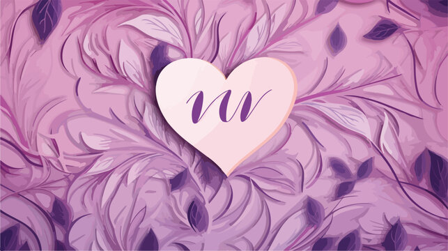 mom inscription on purple leaves abstract pattern i