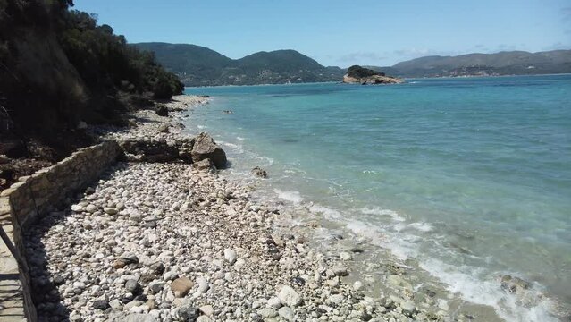 beautiful baech of Marathonisi island in Zakynthos