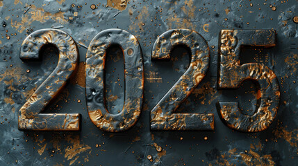 Celebrating 2025: Dynamic and Artistic Representation