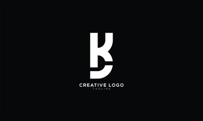 KD DK Abstract initial monogram letter alphabet logo design