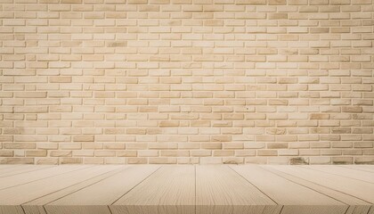 empty background of wide cream brick wall texture beige old brown brick wall concrete or stone textured wallpaper limestone abstract