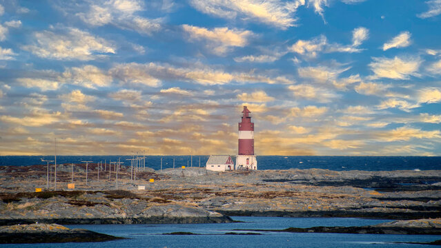 Lighthouse on Norwegian Coast.
