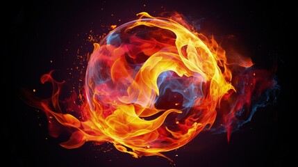 Surrealistic Glowing Orb with Face in Dramatic Scene