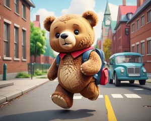 Teddy Bear Ready for School