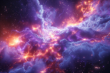 Naklejka premium Star cluster, the fascinating structure in the universe. Cosmic energy that intertwines and forms new solar systems. Concept of science, fantasy and the universe