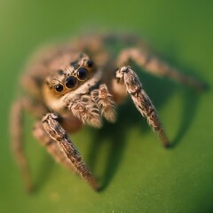 Closeup photo of a alive Spider macro 35mm close up film still photography natural light