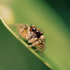 Closeup photo of a alive Spider macro 35mm close up film still photography natural light