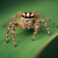 Closeup photo of a alive Spider macro 35mm close up film still photography natural light