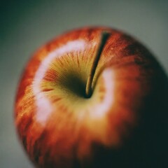 Closeup photo of a apple macro 35mm close up film still photography natural light