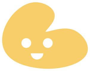 Smile shape icon. Vector illustration.	