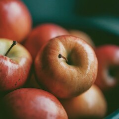 Closeup photo of a apple macro 35mm close up film still photography natural light