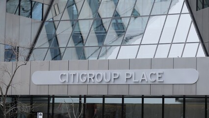 Naklejka premium Citigroup place and Citibank building in Toronto Canada - TORONTO, CANADA - APRIL 15, 2024