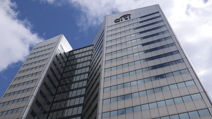 Naklejka premium Citigroup place and Citibank building in Toronto Canada - TORONTO, CANADA - APRIL 15, 2024