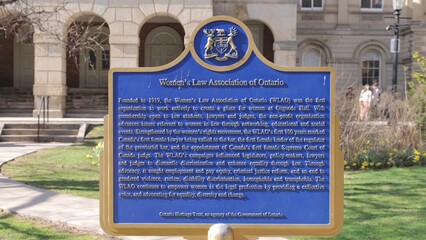 Obraz premium Womens law Association of Ontario in Toronto Canada - TORONTO, CANADA - APRIL 15, 2024