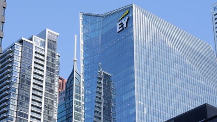Obraz premium EY Ernest and young building in Toronto Canada - TORONTO, CANADA - APRIL 15, 2024