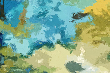 Oil paintings and various flowers, lotus leaves, cats, dogs, ponds, goldfish, and beautiful scenery