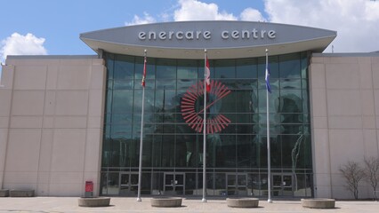 Naklejka premium Enercare exhibition centre at Torontos exhibition place - TORONTO, CANADA - APRIL 15, 2024