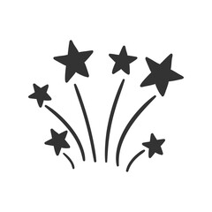 Party Icon Silhouette Illustration. Celebration Vector Graphic Pictogram Symbol Clip Art. Doodle Sketch Black Sign.