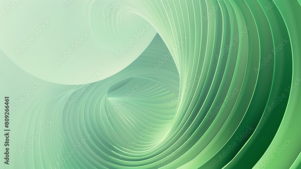 Canvas Prints Smooth, flowing green waves with a minimalist abstract design.