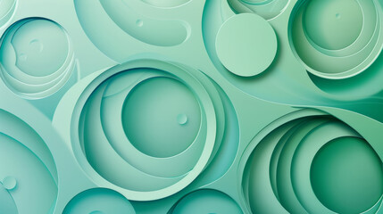 Flowing abstract swirls in soft green hues with a translucent overlay.