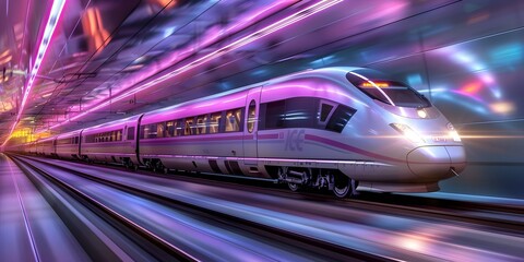 Rapid Transit: A Bullet Train in the Tunnel of Progress. Concept Innovation, Speed, Transportation, Tunnel Engineering
