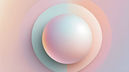 Obraz premium Pastel colored circular sphere, geometric graphic diagram that can be used as presentation background material